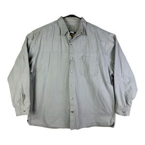 Marlboro Work Shirt Men’s XXL Brown Tan Unlimited Gear 99 Button Up Long Sleeve